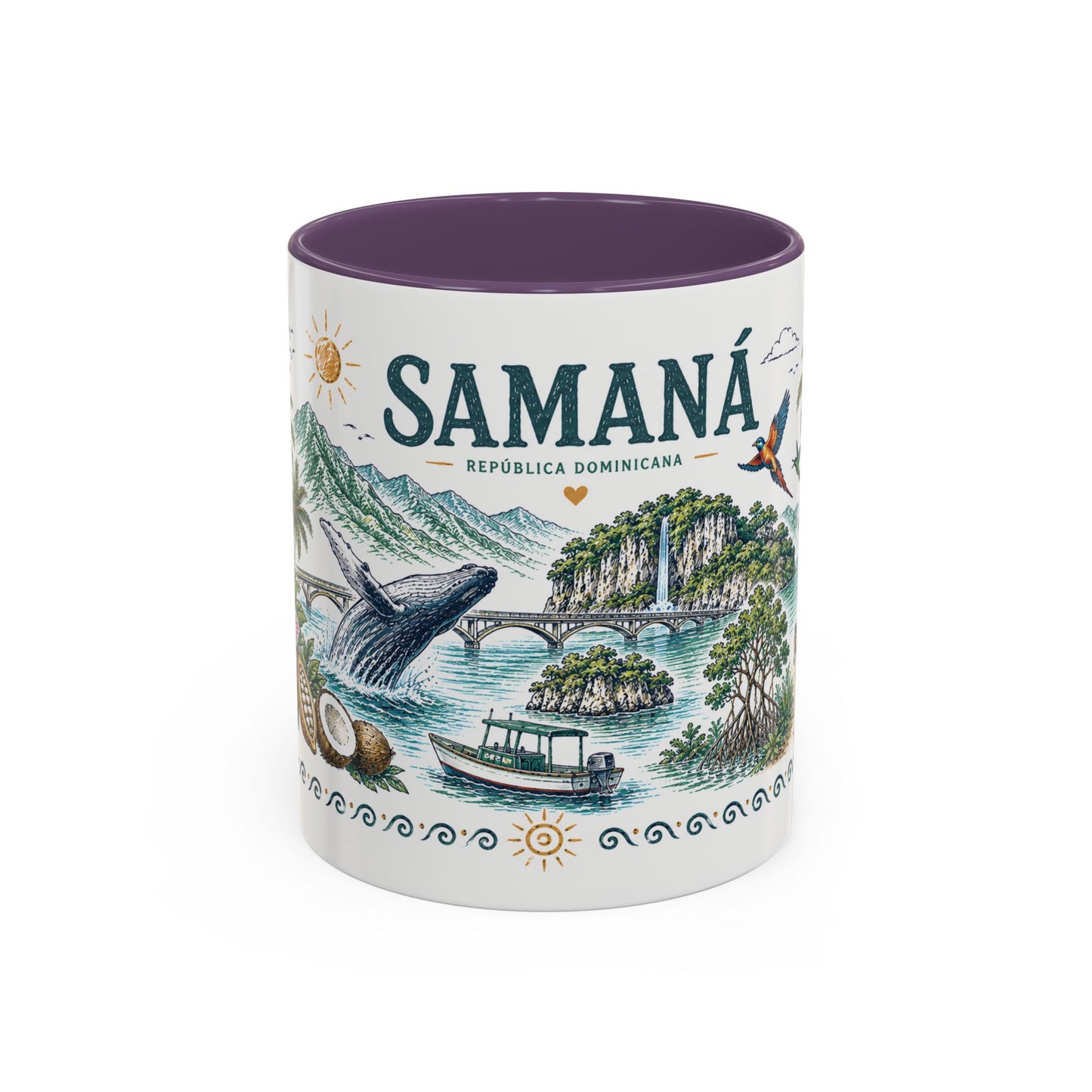 Samana Dominican Republic Coffee Mug — Illustrated Island Travel Souvenir (11/15oz)