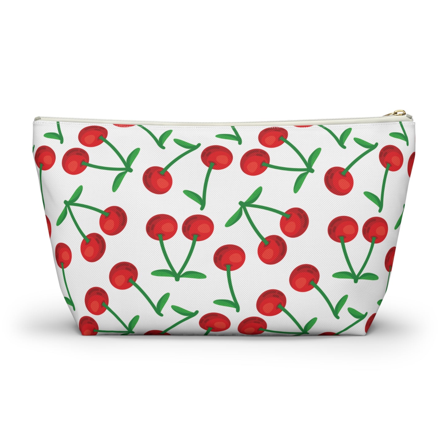 Cherry Pattern Cosmetic Pouch |  Zipper Makeup Bag