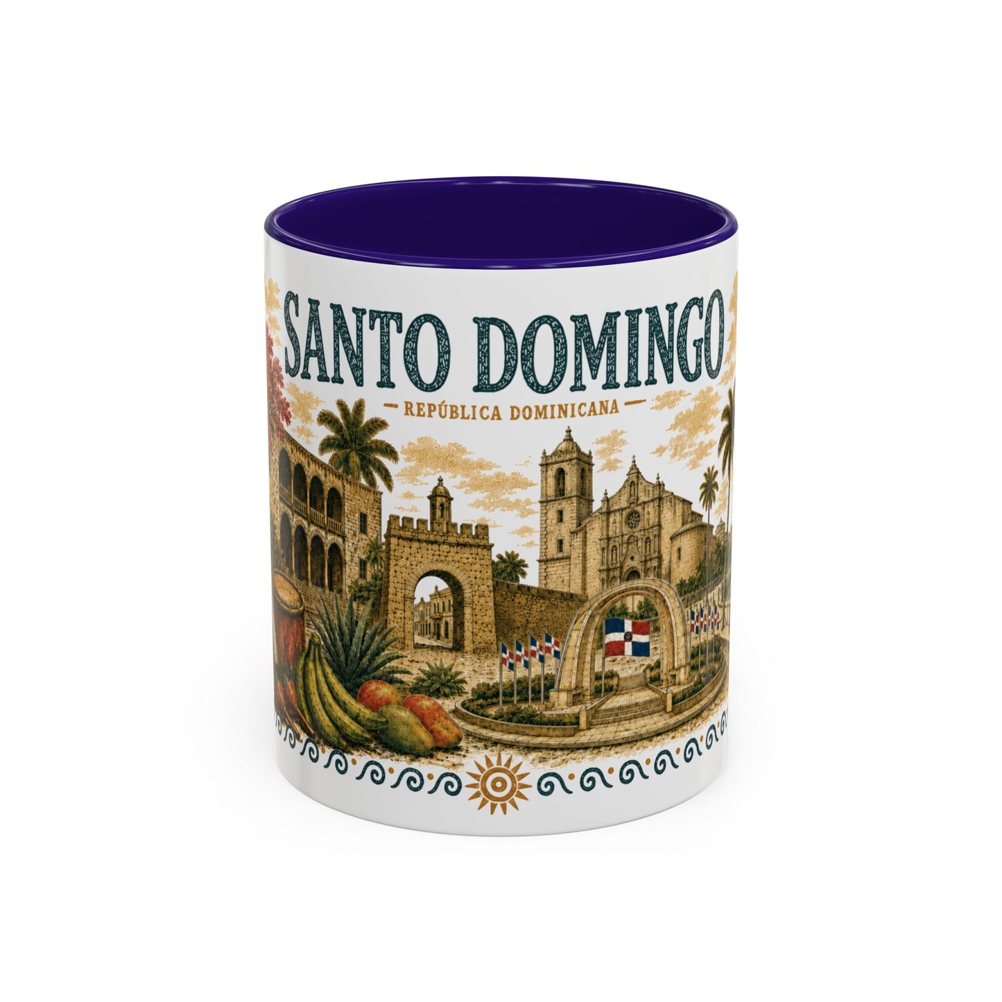 Santo Domingo Dominican Republic Mug | Illustration Ceramic Coffee Mug | Dominican Souvenir Gift