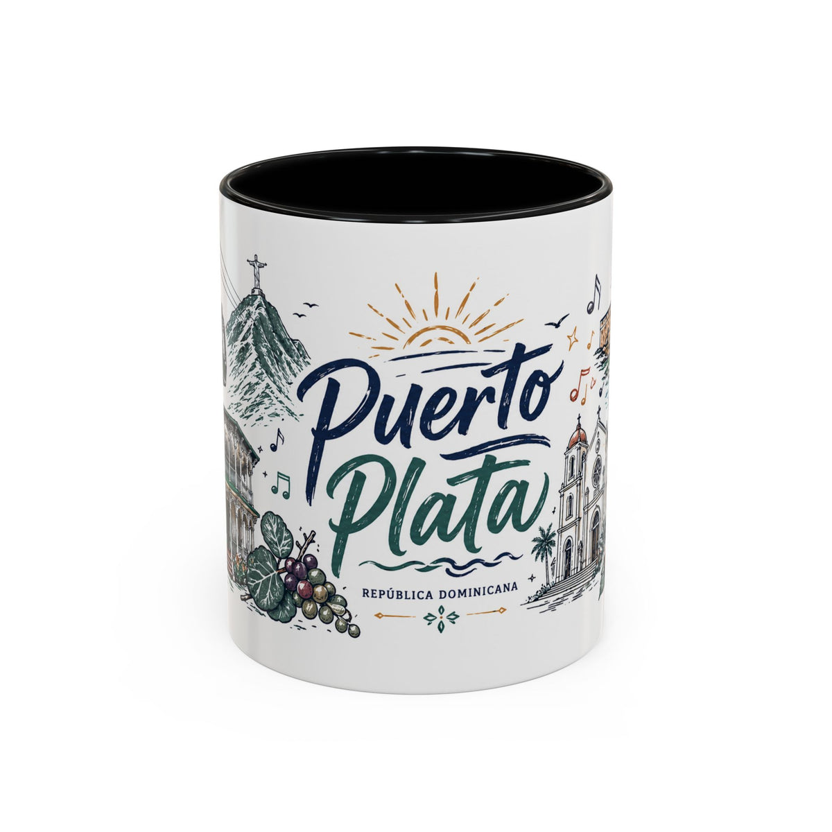 Puerto Plata Dominican Republic Mug – Illustrated Dominican Coffee Mug