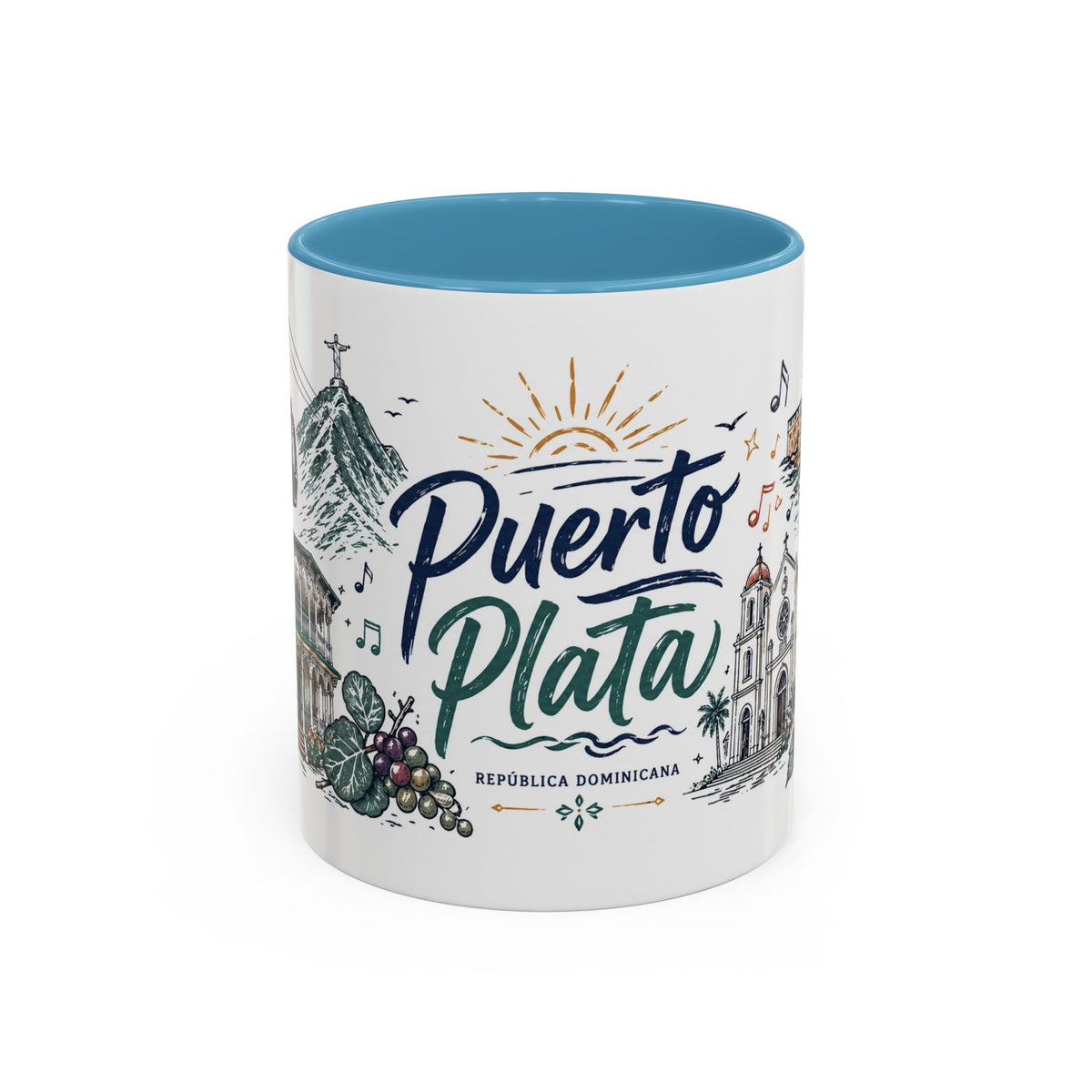 Puerto Plata Dominican Republic Mug – Illustrated Dominican Coffee Mug