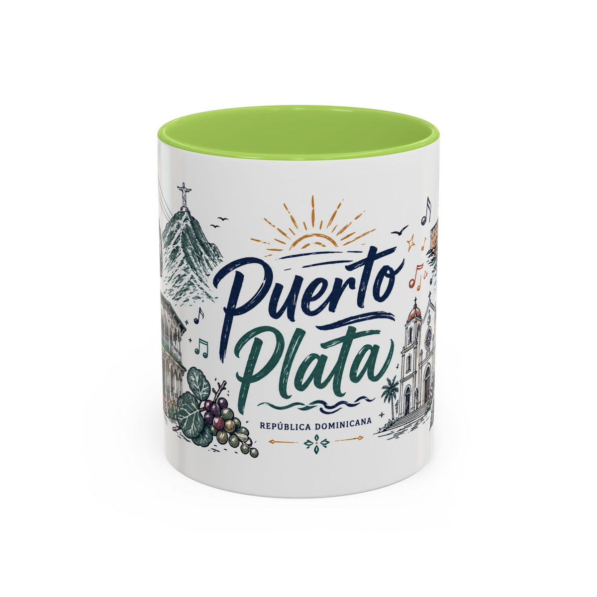 Puerto Plata Dominican Republic Mug – Illustrated Dominican Coffee Mug