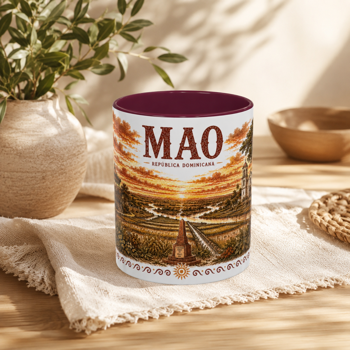 Mao Valverde Dominican Republic illustrated coffee mug